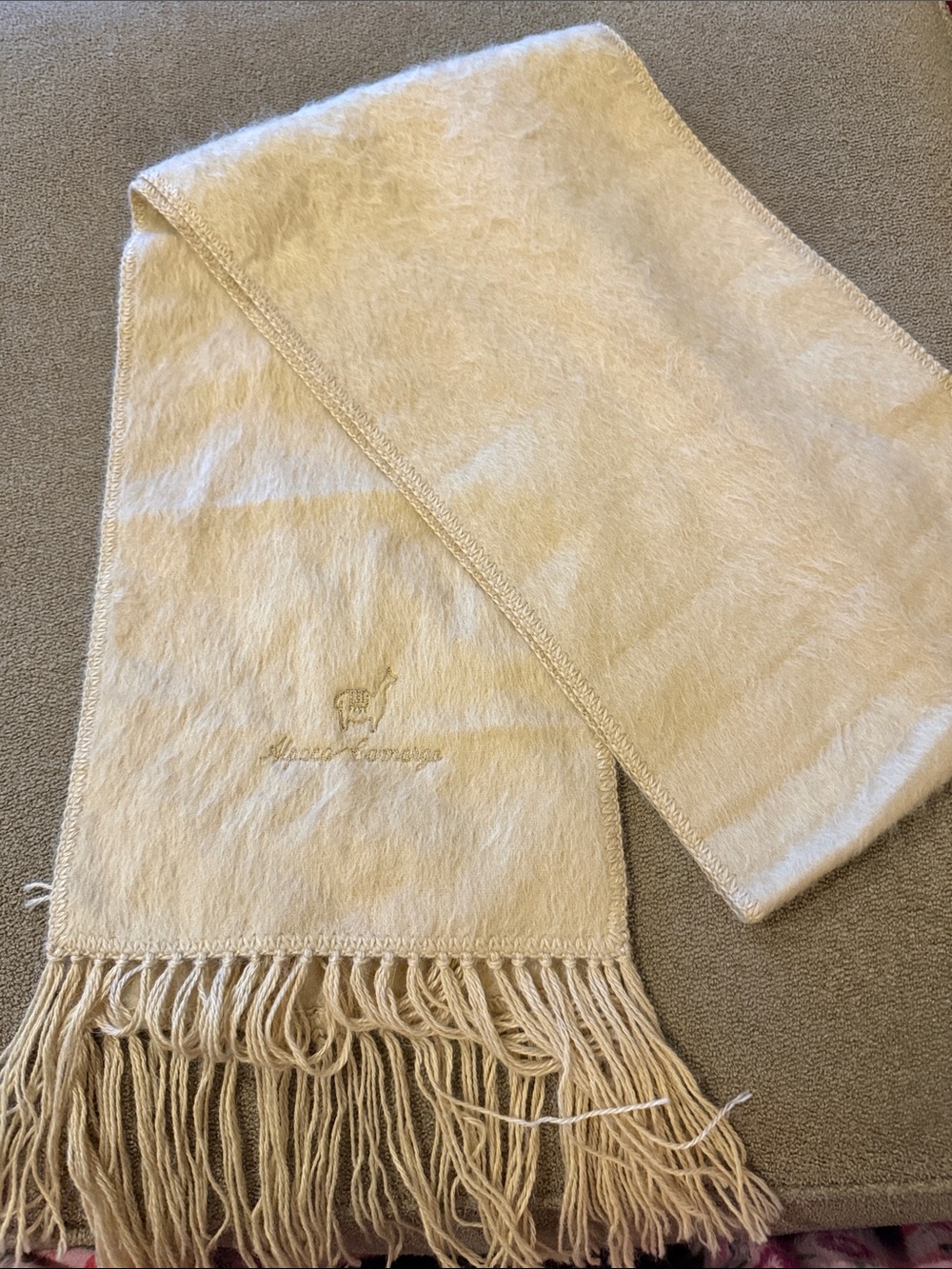Alpaca Camargo Embriodered Scarf 64”x9” (TD)